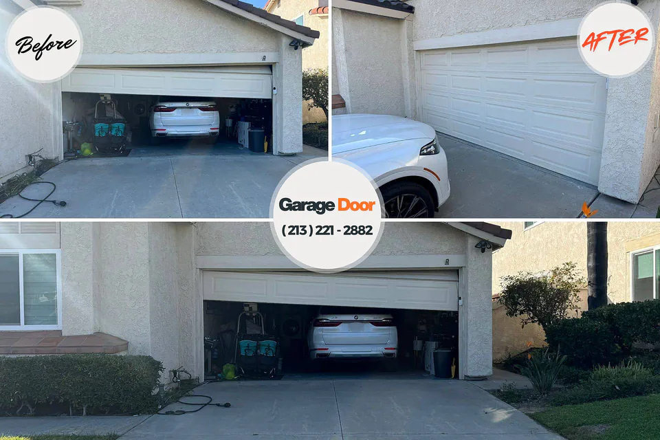Before and after: garage door repair Waterville, WA
